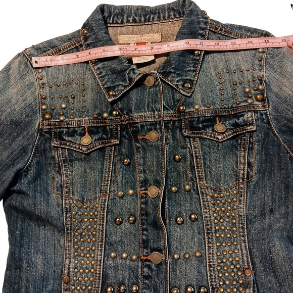 Stetson Women's Western Denim Studded Trucker Jacket Size M - Picture 4 of 12